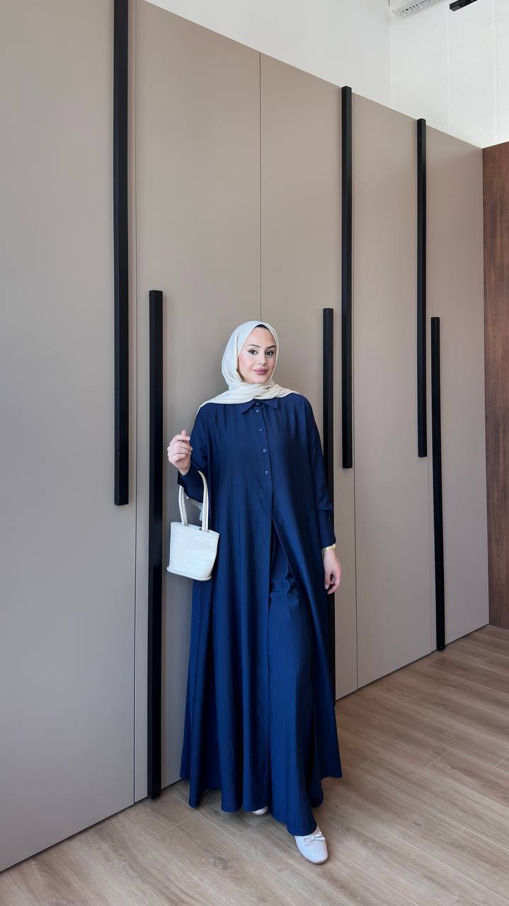 Premium Modal Modest Co-Ord Set | Long Shirt & Wide Leg Trousers