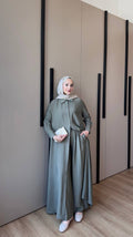 Premium Modal Modest Co-Ord Set | Long Shirt & Wide Leg Trousers