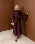 Elegant Ruffle Modest Co-Ord Set | Flowy Top & Maxi Skirt