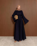Flared Maxi Dress with Tie Waist