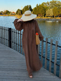 Cotton Maxi Dress | Modest Baloon Sleeve Dress