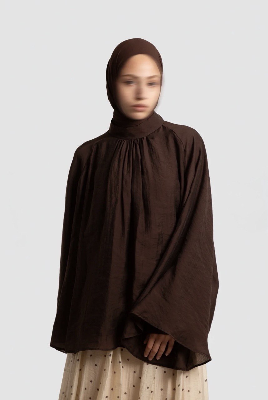 Premium Tencel High Neck Blouse