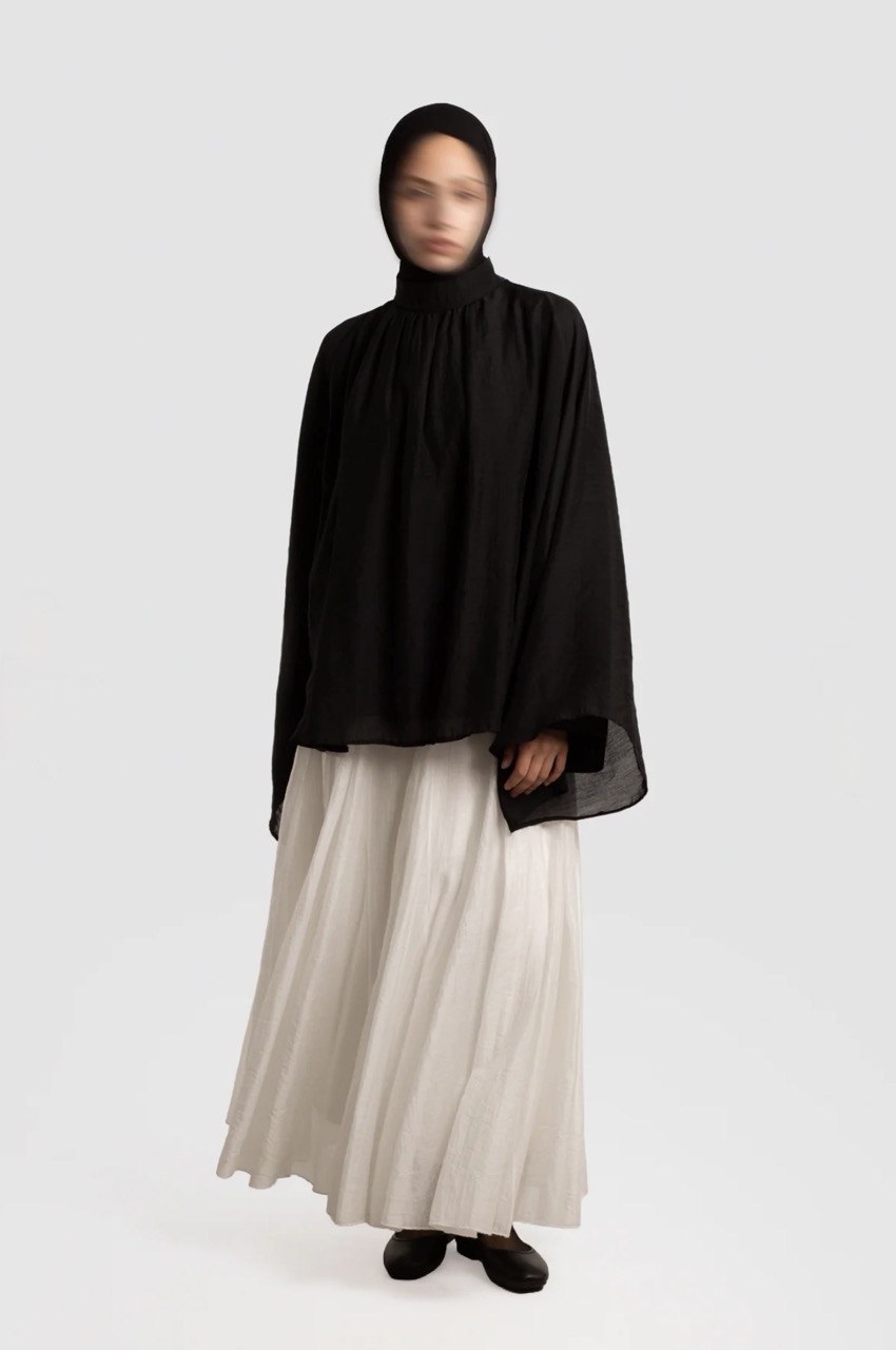 Premium Tencel High Neck Blouse