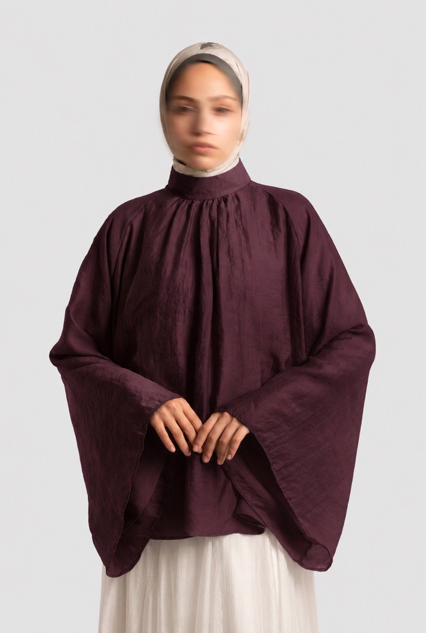 Premium Tencel High Neck Blouse