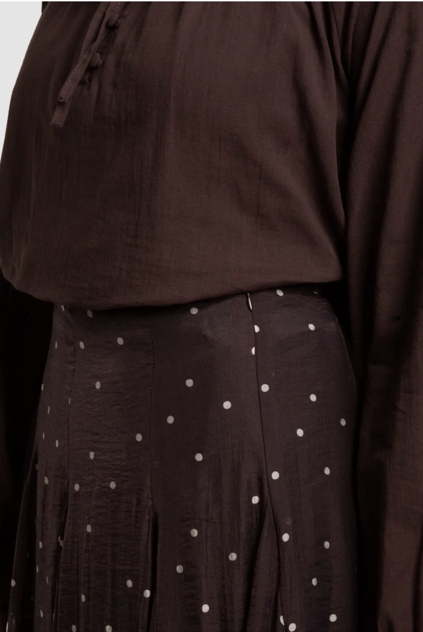 Polka Dot Tencel Maxi Skirt
