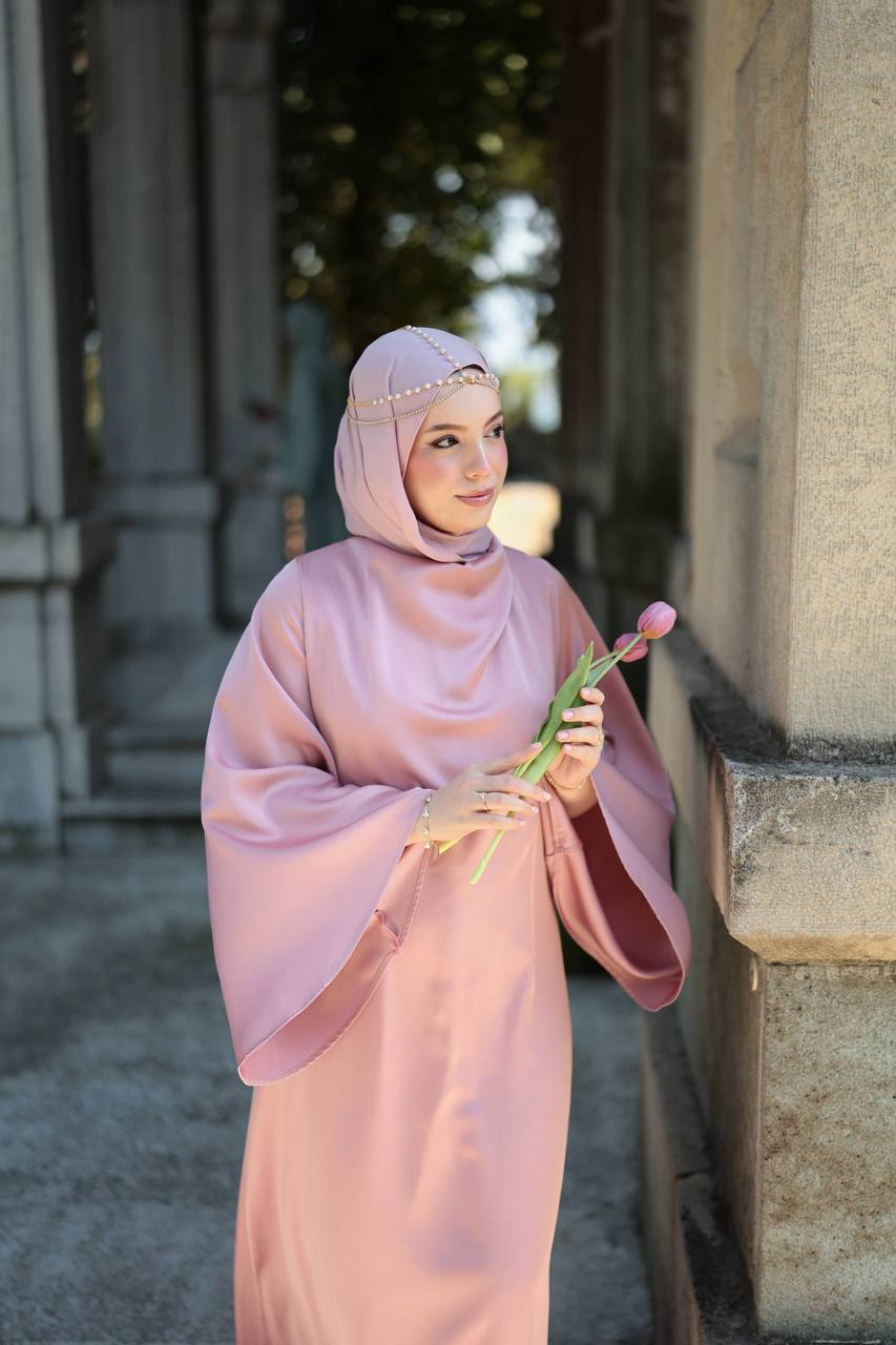 Elegant Satin Draped Maxi Dress